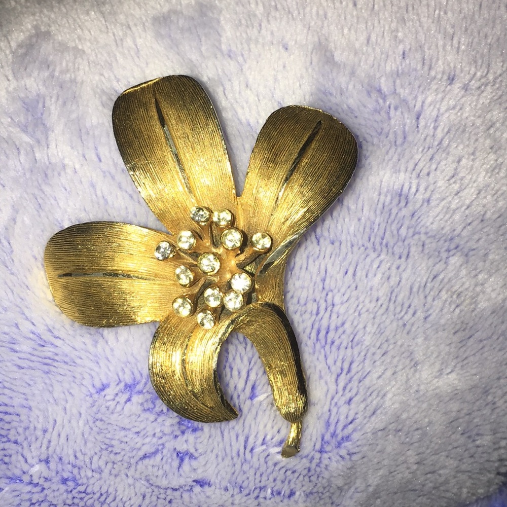 Vintage BSK Floral Brooch 1960s.